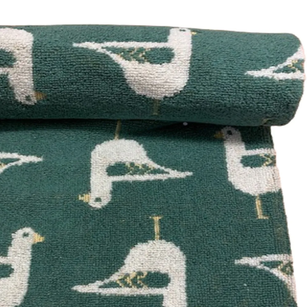 Sea Gull Bath Towel - Green, Turkish Cotton