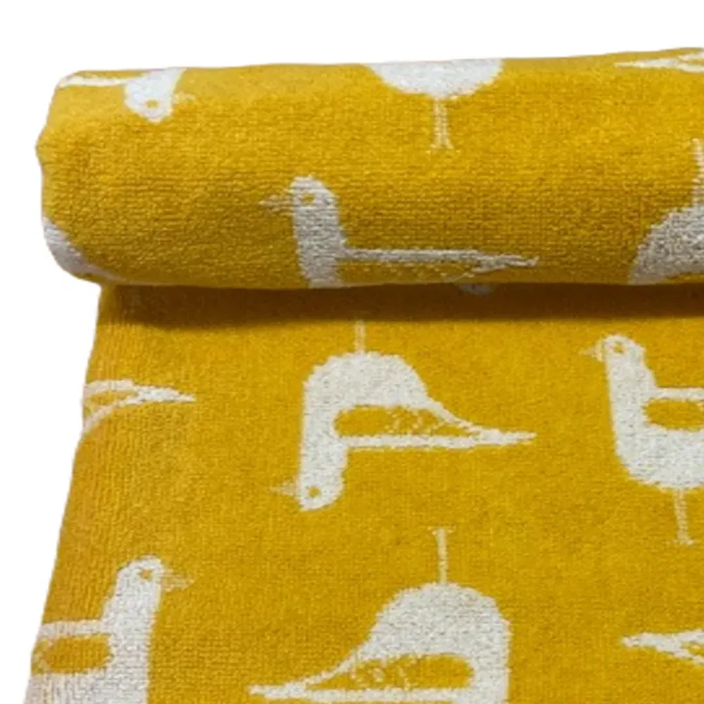 Sea Gull Bath Towel - Ochre, Turkish Cotton
