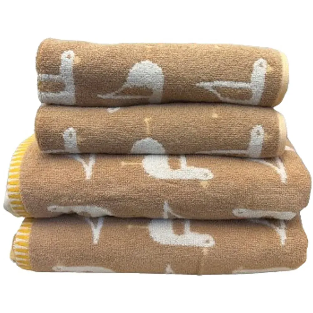 Sea Gull Towel Set of 4 - Beige, Turkish Cotton