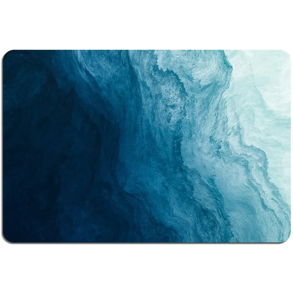 Andrew Lee 6 Pack Abstract Fluid Placemats - Blue