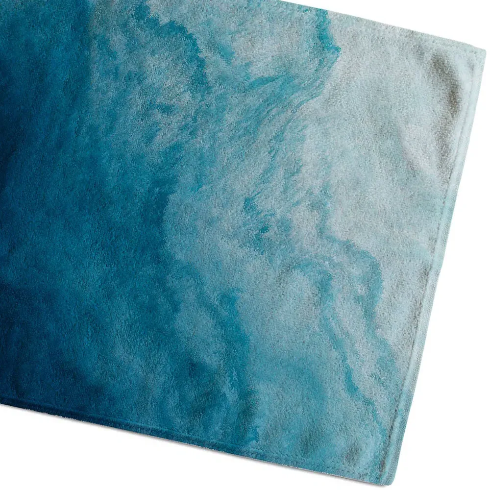 Andrew Lee Abstract Fluid Bath Towel - Blue