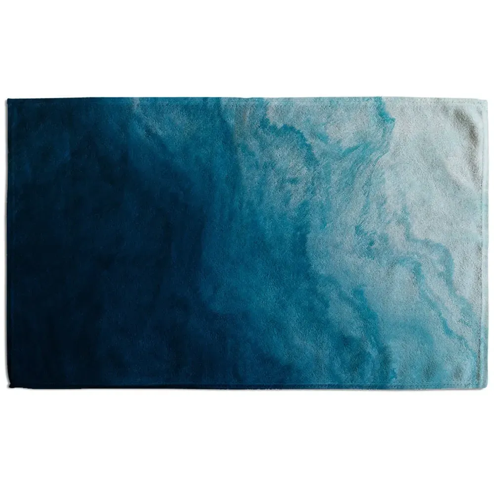 Andrew Lee Abstract Fluid Bath Towel - Blue