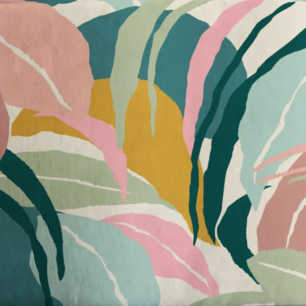 Artistic Abstract Leaves Bath Mat