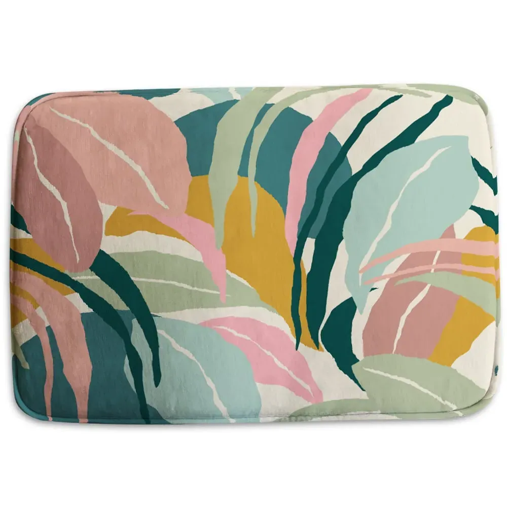 Artistic Abstract Leaves Bath Mat image