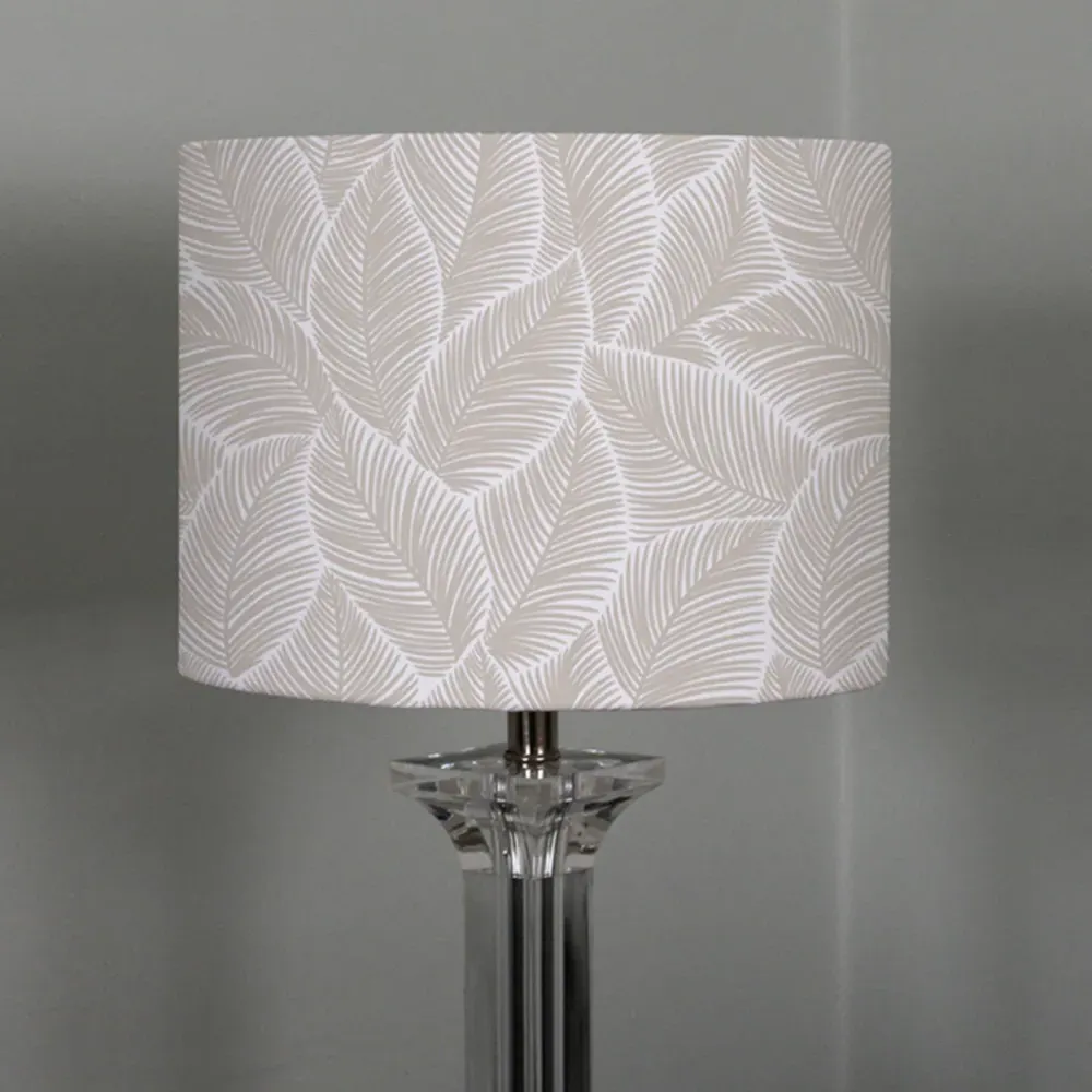 Big Beige Leaves Lamp Shade - Pink, Cotton