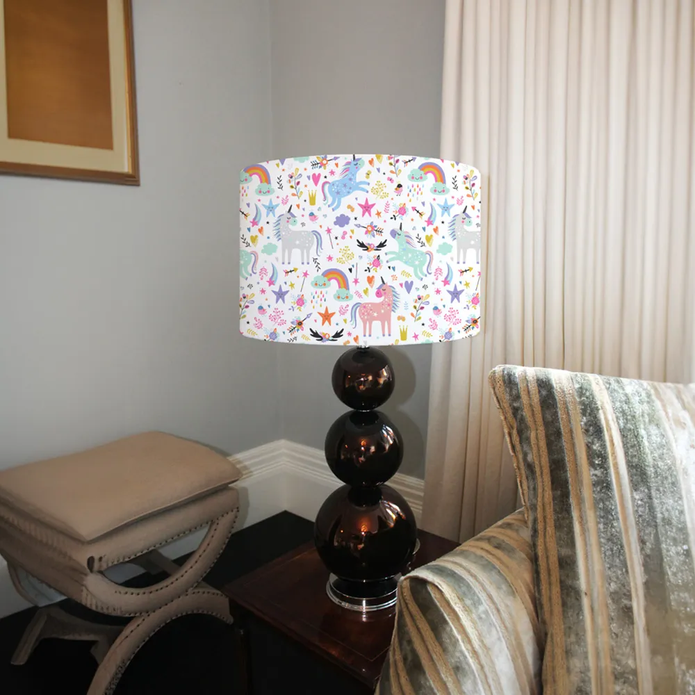 Big Unicorns Lamp Shade - Pink, Cotton