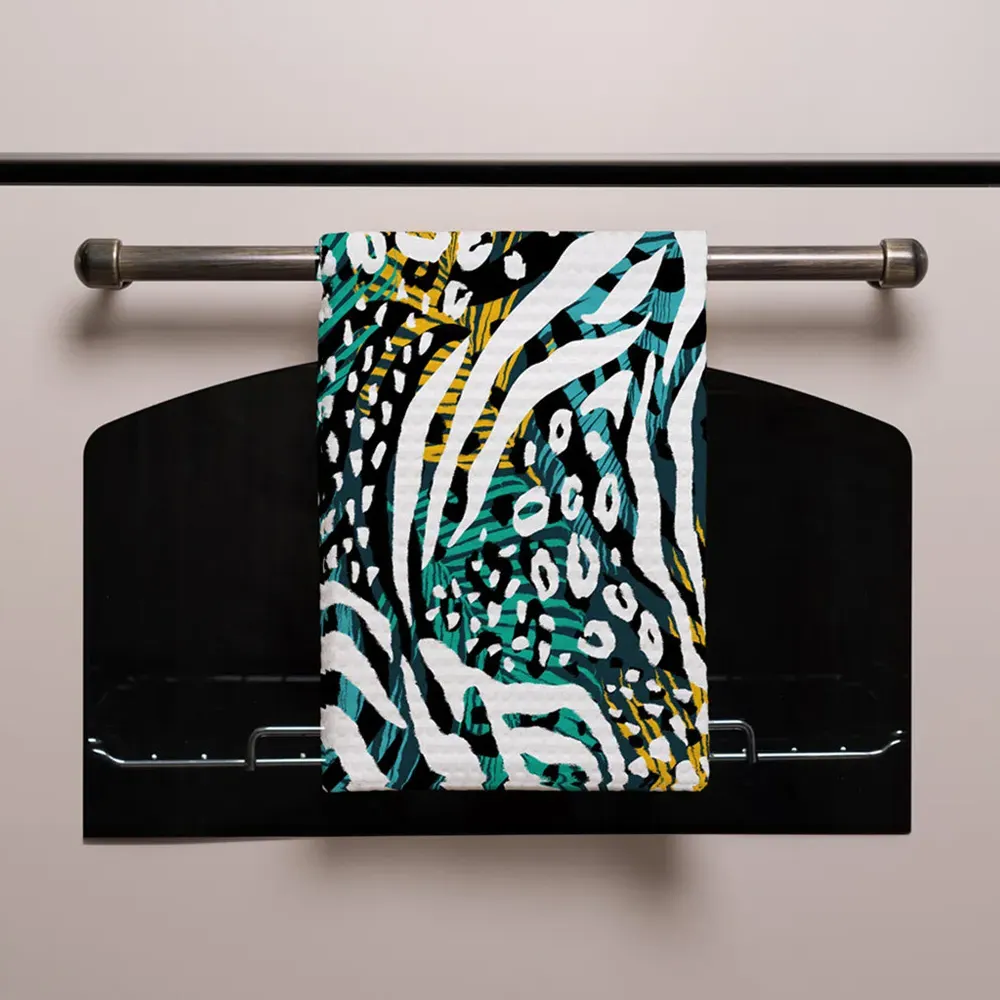 Tropical Leaves Kitchen Towel 3 Pack - Green