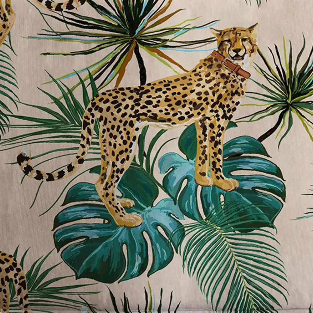 Yellow Tropical Cheetah Bath Mat 50 x 80cm