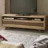 Cadell 3 Drawer Entertainment Unit with Shelf - Brown, Oak