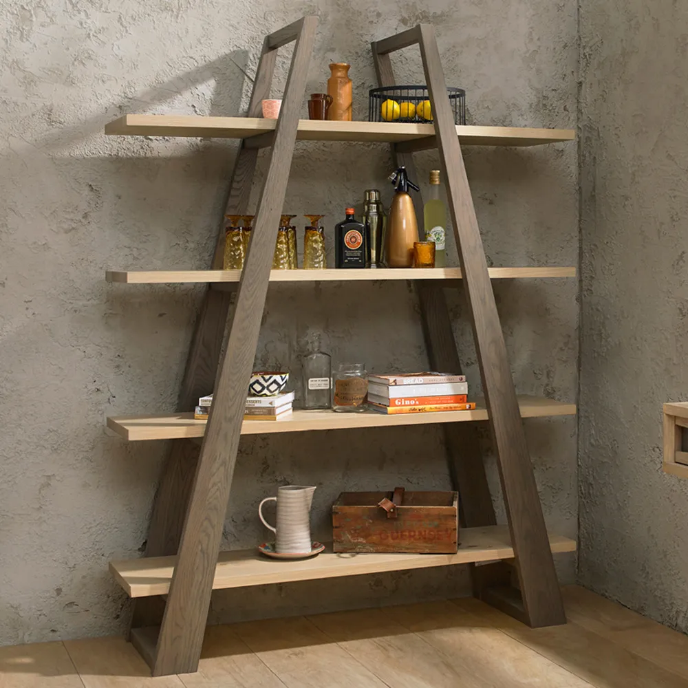 Cadell 4 Shelf Open Display Unit - Brown, Oak image