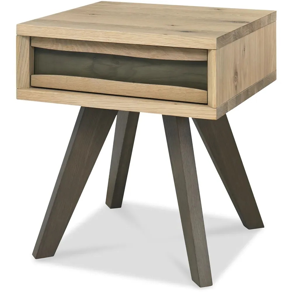 Cadell Lamp Table with Drawer - Brown, Aged Oak