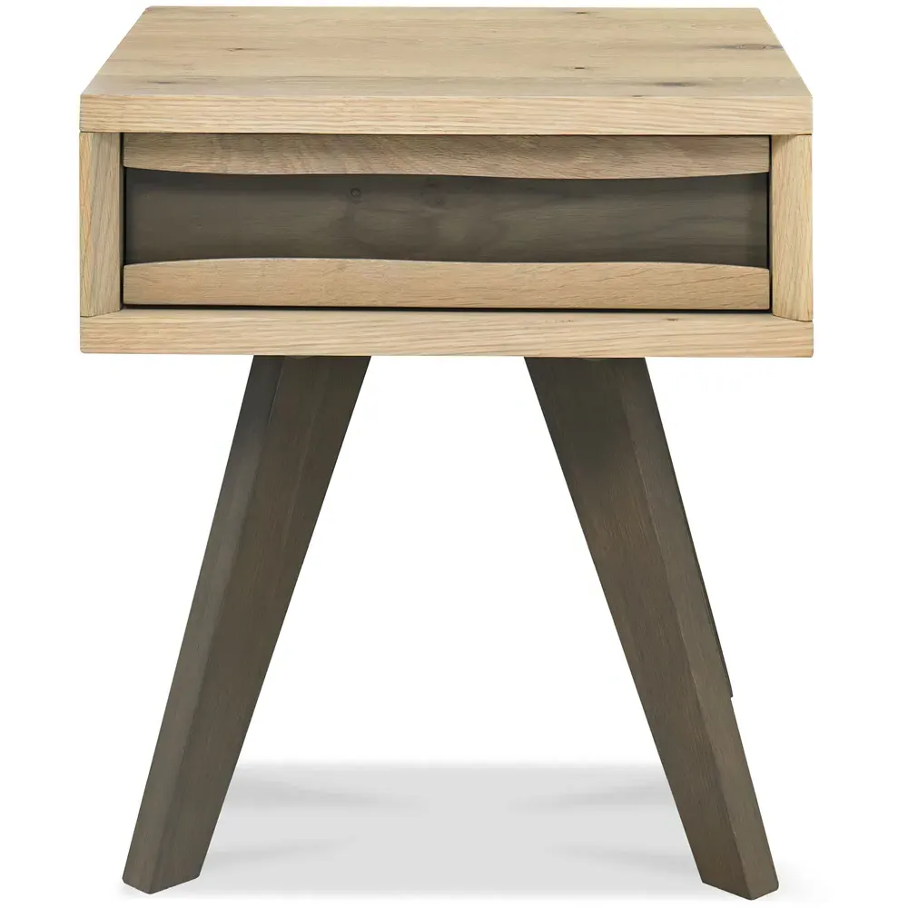 Cadell Lamp Table with Drawer - Brown, Aged Oak