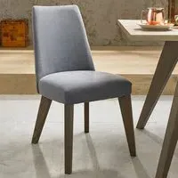 Cadell Set of 2 Upholstered Chairs - Grey, Oak