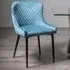 Cezanne Set of 2 Dining Chairs - Blue, Velvet