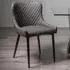 Cezanne Set of 2 Dining Chairs - Grey, Velvet