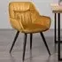 Dali Set of 2 Upholstered Chairs - Yellow, Velvet