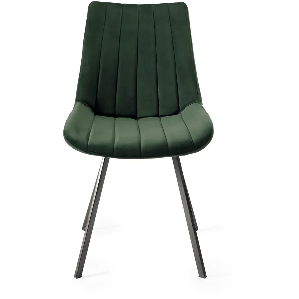 Fontana Upholstered Chair - Green, Velvet
