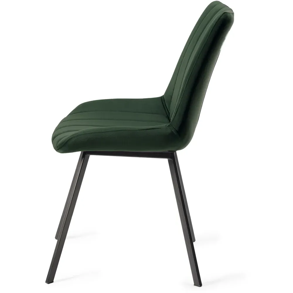 Fontana Upholstered Chair - Green, Velvet