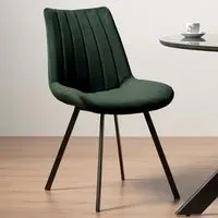 Fontana Upholstered Chair - Green, Velvet