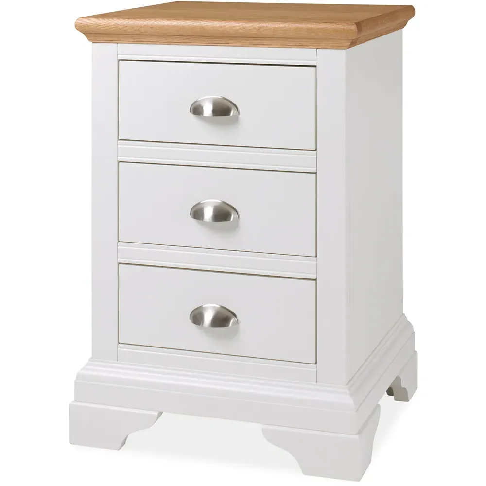 Hampstead 3 Drawer Nightstand - Cream, Oak