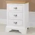 Hampstead 3 Drawer Nightstand - Cream, Oak