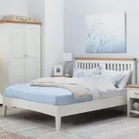 Hampstead Double Bedstead - Cream, Oak