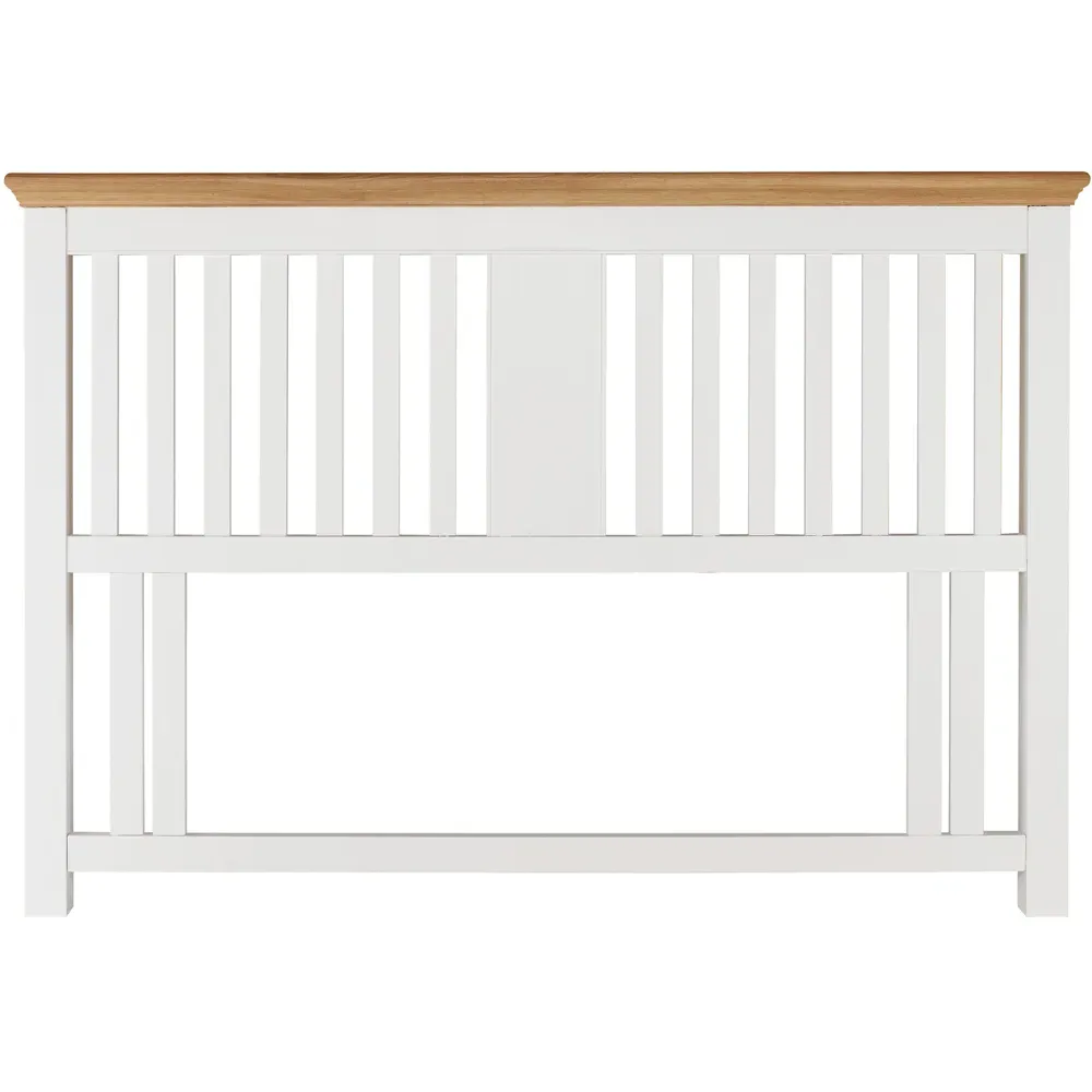 Hampstead King Size Headboard - Cream, Oak