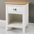 Hampstead Single Drawer Nightstand with Shelf - Cream, Oak
