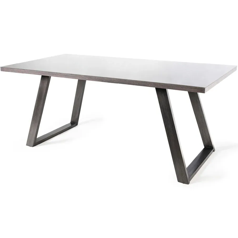 Hirst 6 Seater Dining Table - Grey, Glass