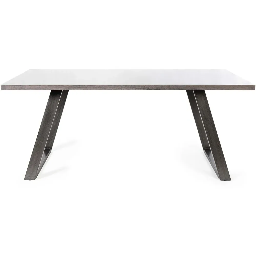 Hirst 6 Seater Dining Table - Grey, Glass