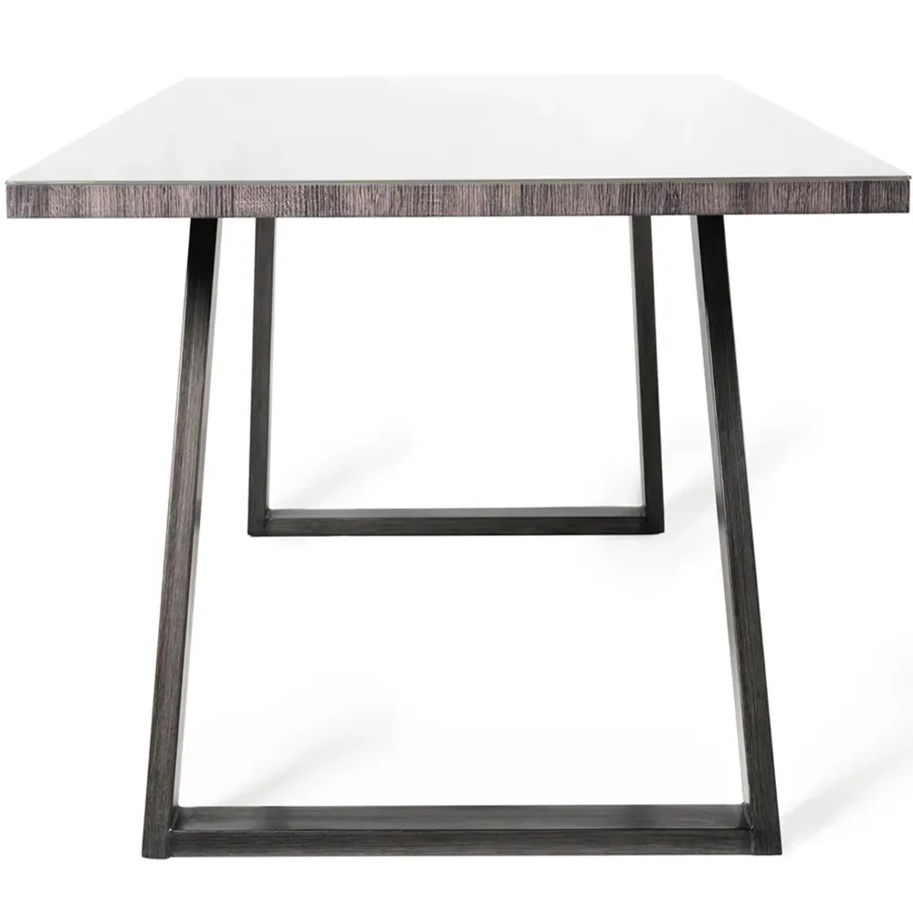 Hirst 6 Seater Dining Table - Grey, Glass