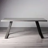 Hirst 6 Seater Dining Table - Grey, Glass