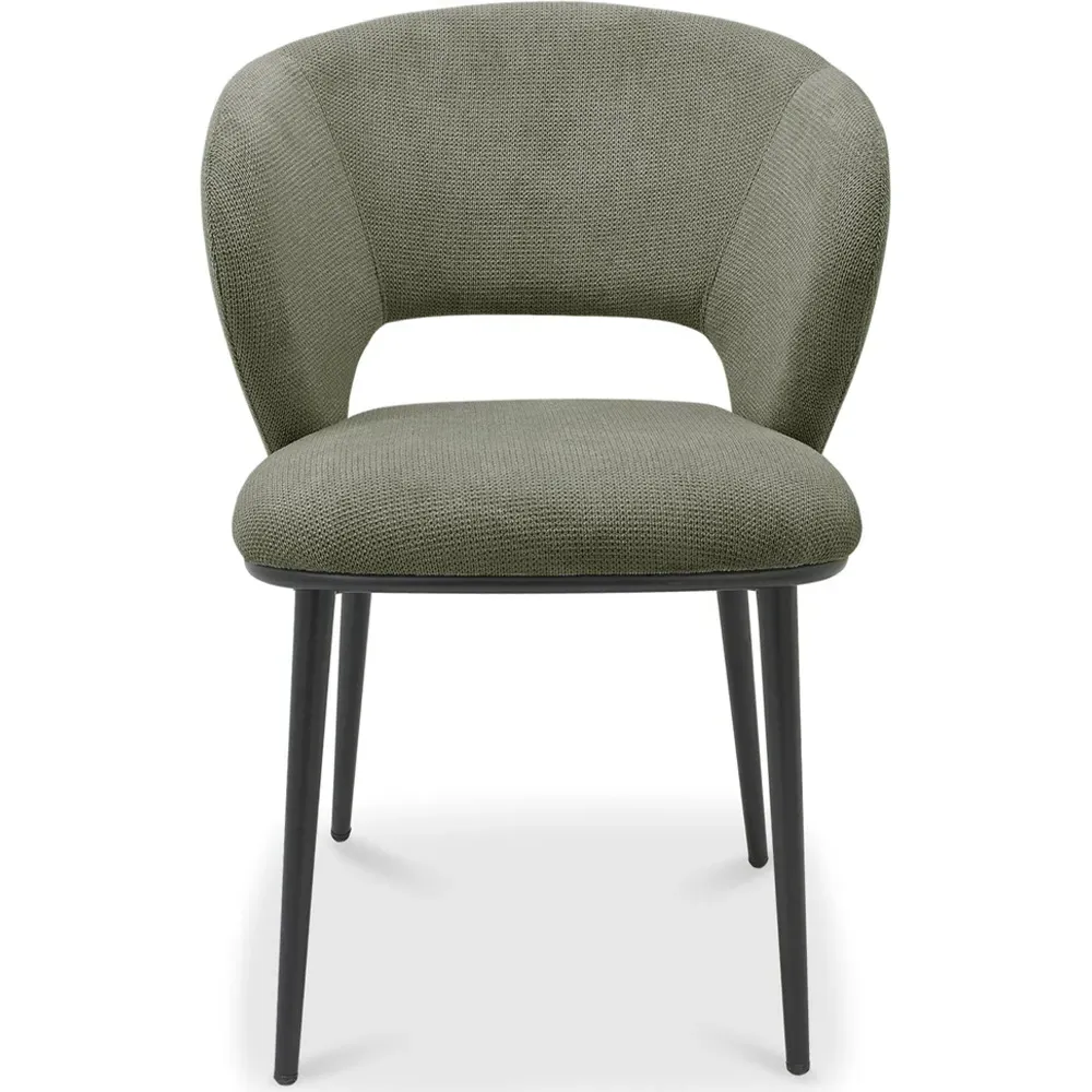 Luca Set of 2 Dining Chairs - Ivory, Faux Leather