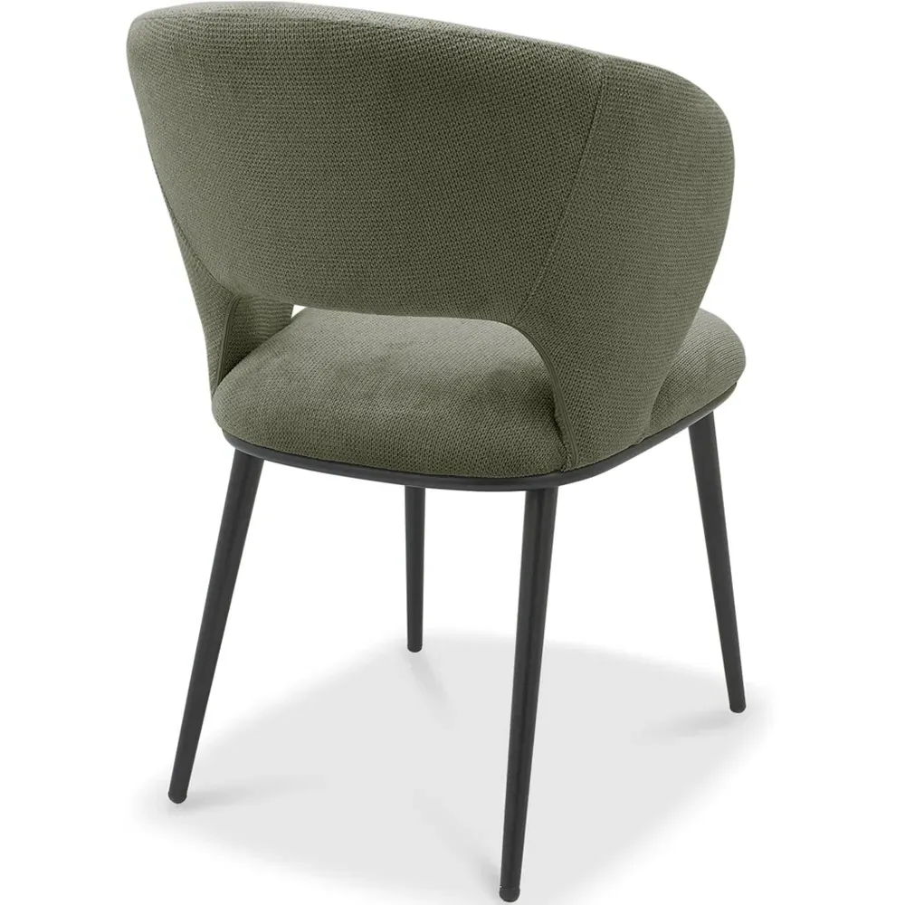 Luca Set of 2 Dining Chairs - Ivory, Faux Leather