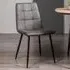 Mondrian Set of 2 Dining Chairs - Grey, Leather