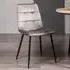 Mondrian Set of 2 Dining Chairs - Grey, Velvet