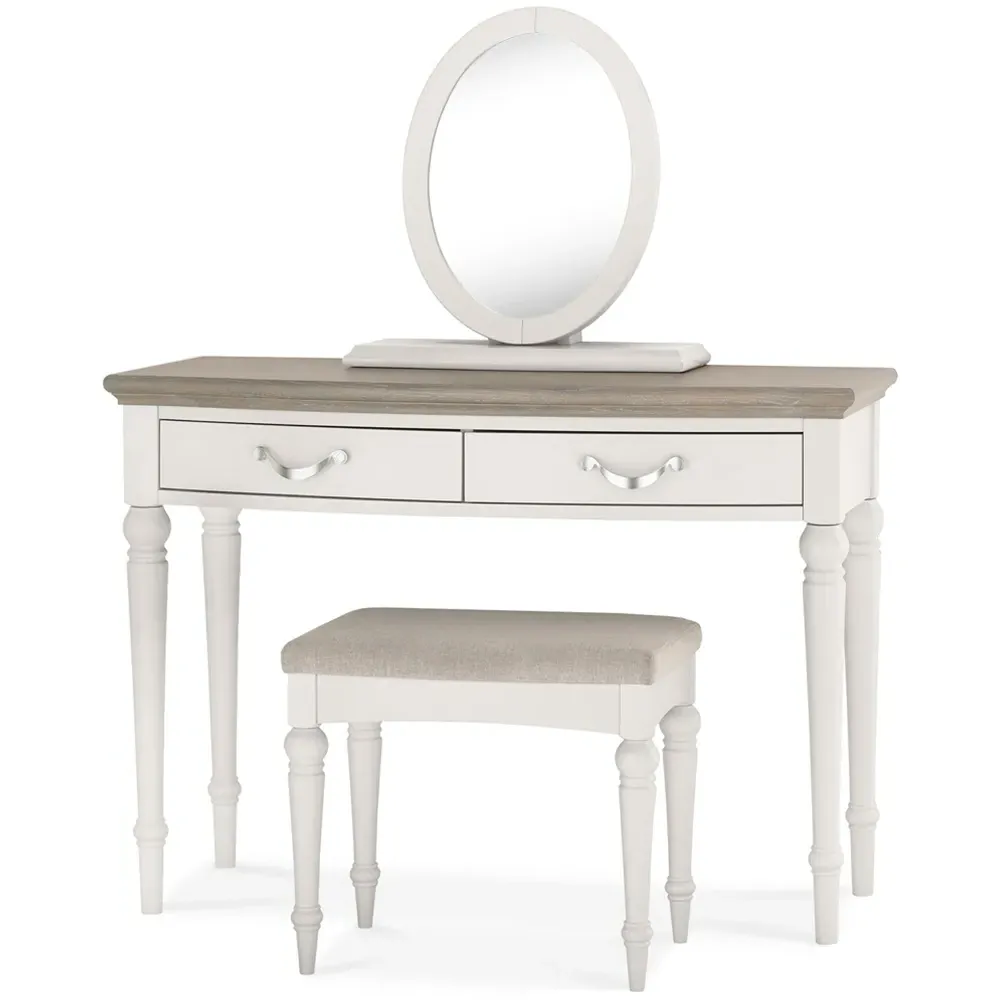 Montreux 2 Drawer Dressing Table - Grey, Oak