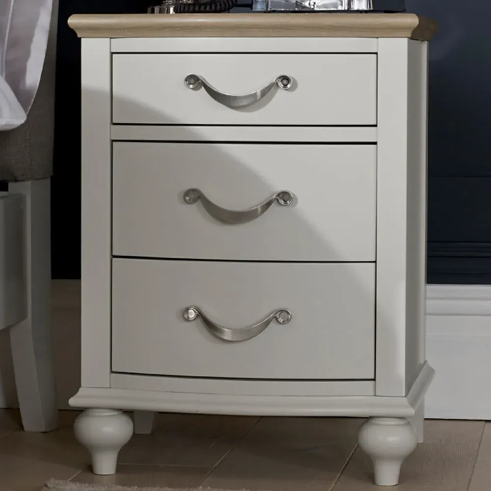 Montreux 3 Drawer Nightstand - Grey, Oak