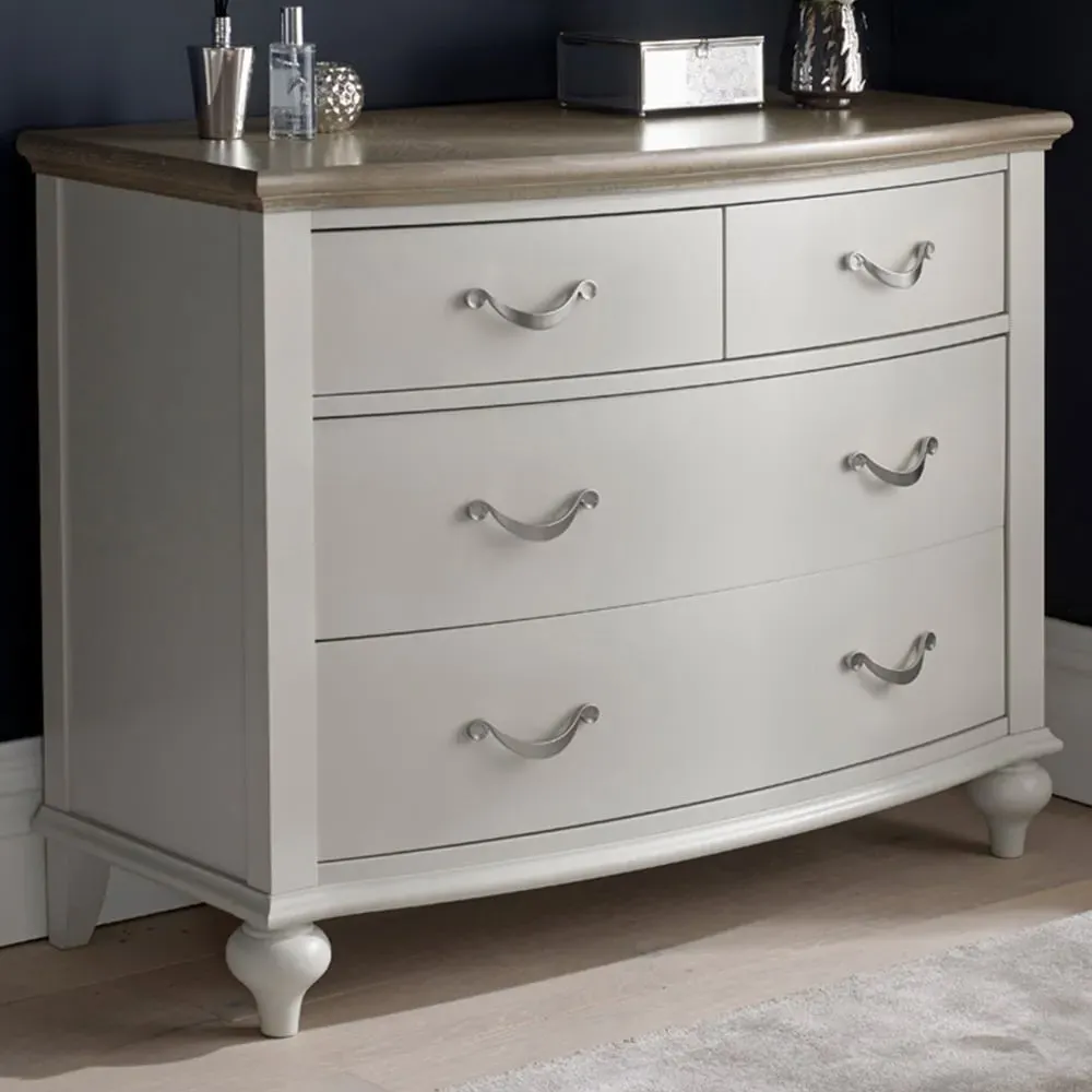 Montreux 4 Drawer Chest of Drawers - Grey, Oak