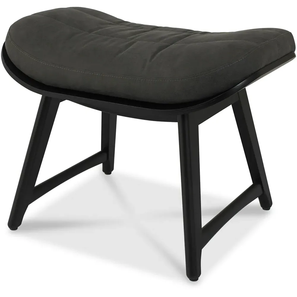 Peppercorn Footstool - Dark Grey, Fabric