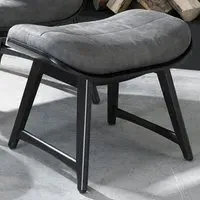 Peppercorn Footstool - Dark Grey, Fabric