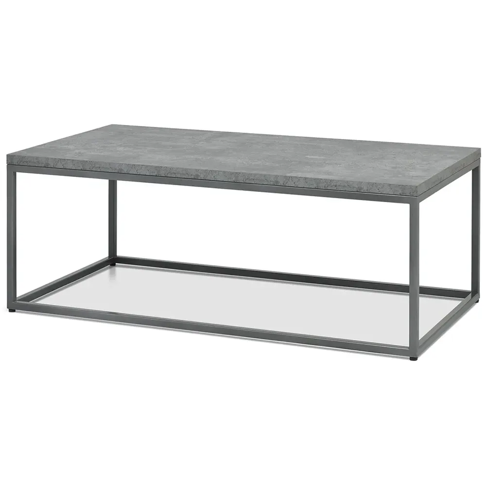 Renzo Coffee Table - Grey, Zinc