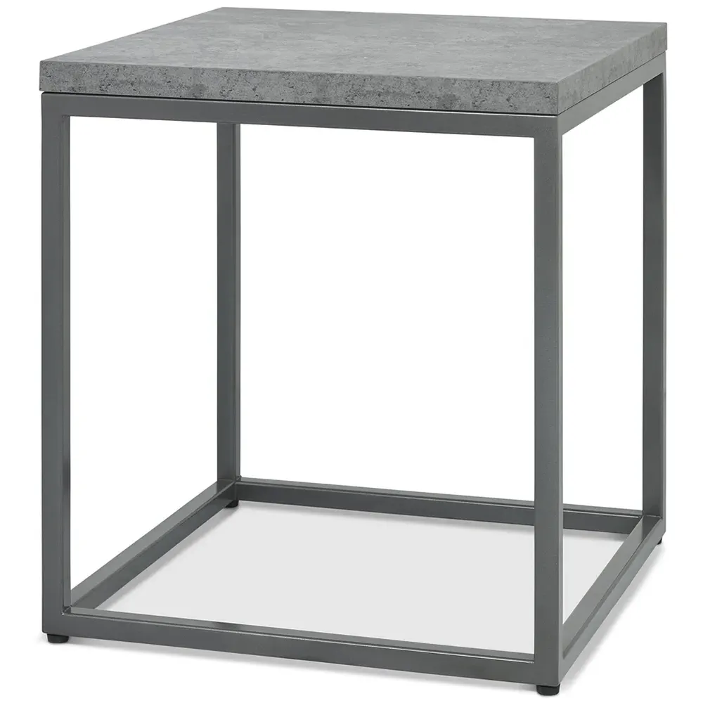 Renzo Side Table - Grey, Zinc
