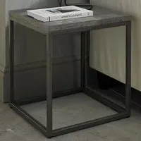 Renzo Side Table - Grey, Zinc