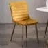 Rothko Set of 2 Dining Chairs - Mustard, Velvet