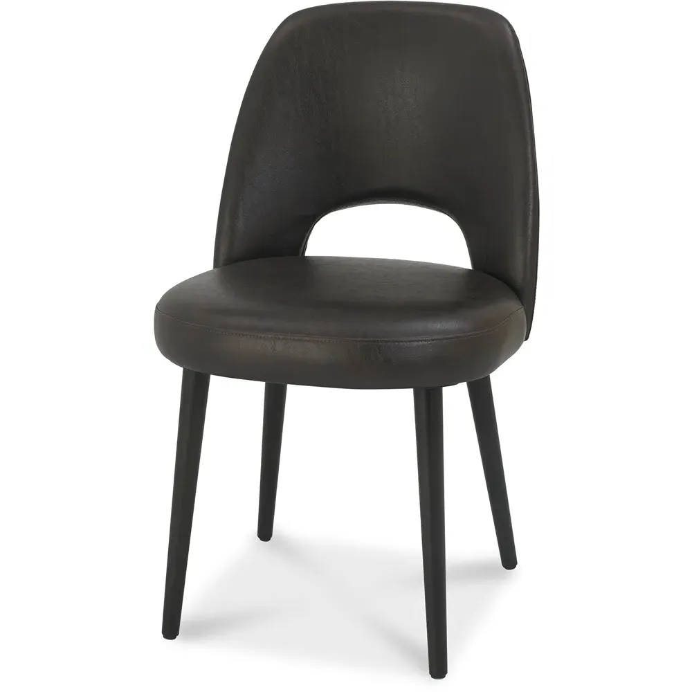 Set of 2 Peppercorn Old West Vintage Fabric Upholstered Chair - Brown