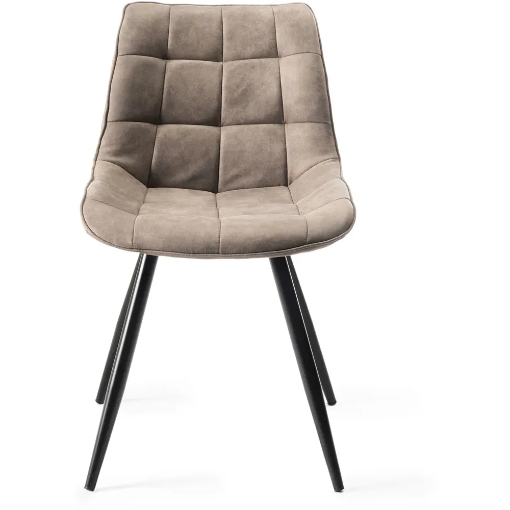 Seurat Set of 2 Upholstered Chair - Tan, Faux Suede