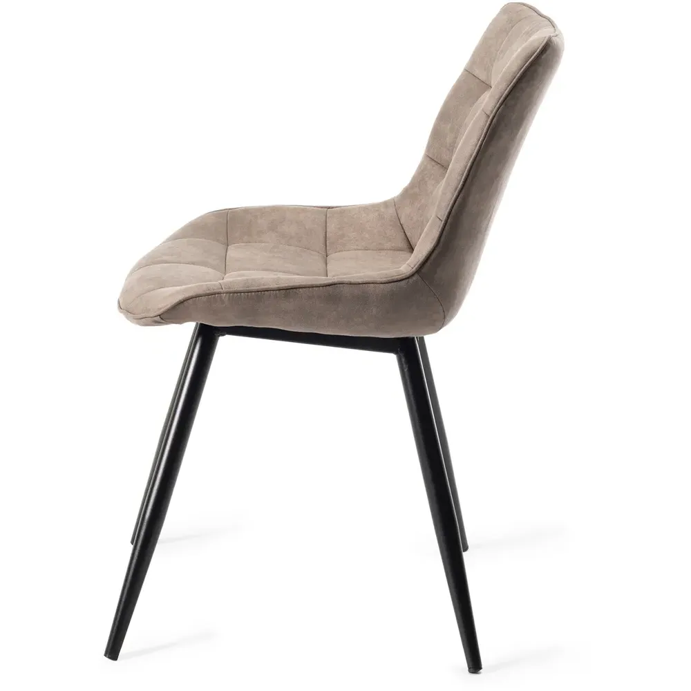 Seurat Set of 2 Upholstered Chair - Tan, Faux Suede