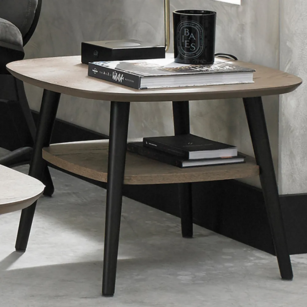 Single Shelf Lamp Table - Brown, Oak image