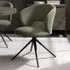 Stella Swivel Chair - Green, Boucle Fabric